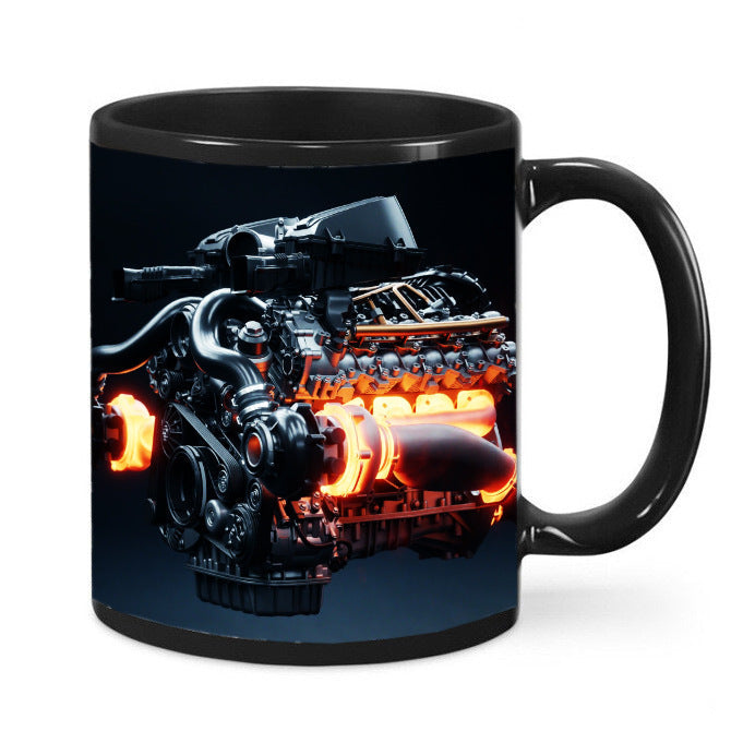 Mechanic Engine Mug, Espresso Cups Coffee Mug, Mechanical Engine Cool Coffee Mugs Desk Decor,