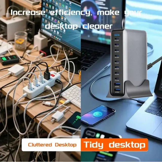 1000W GaN PD3.1 Charger USB C Fast Desktop 10-ports