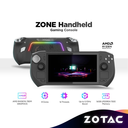 ZOTAC Portable PC Gaming Console with AMD 8840U,AMOLED,16GB LPDDR5X