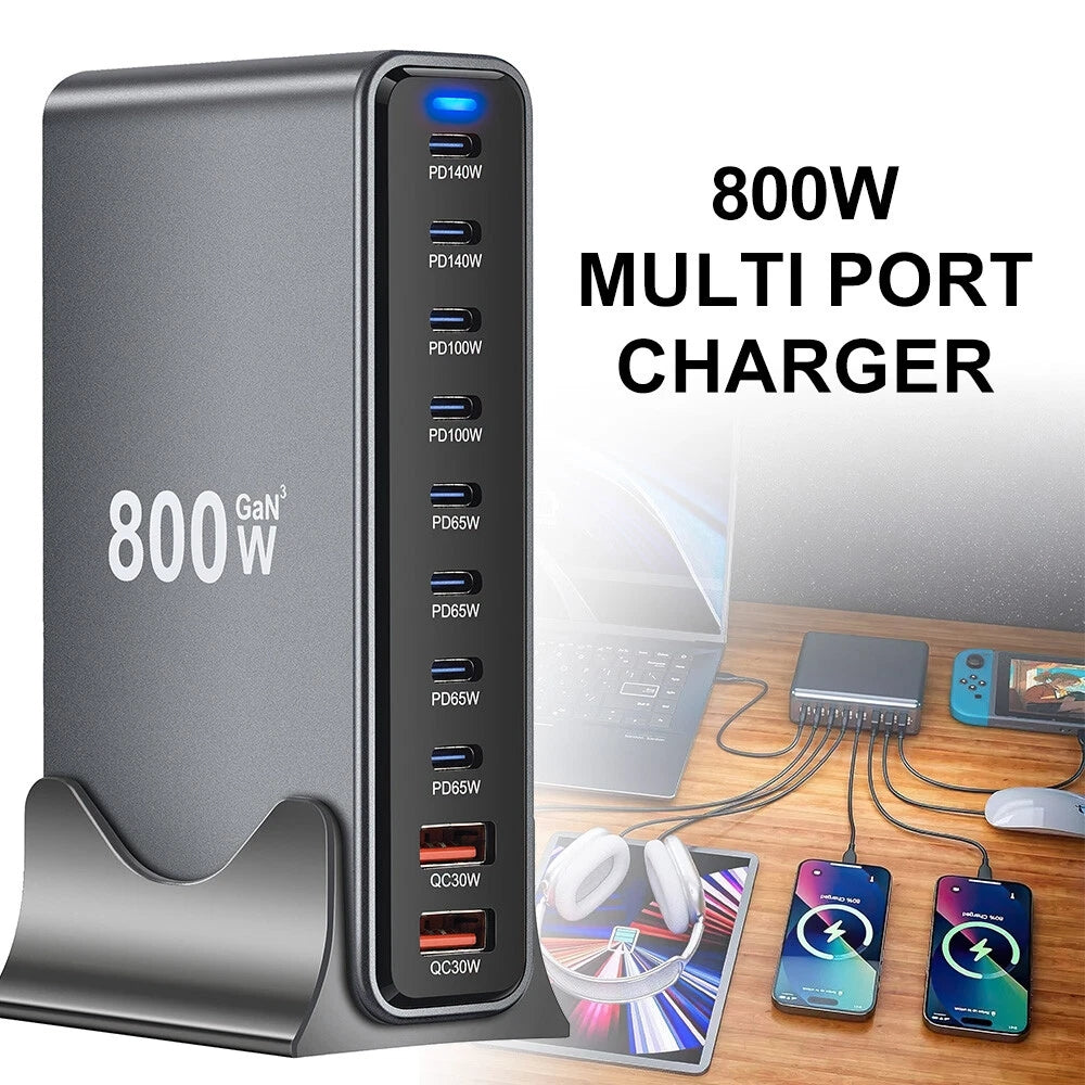880W GaN 10Ports PD Charger