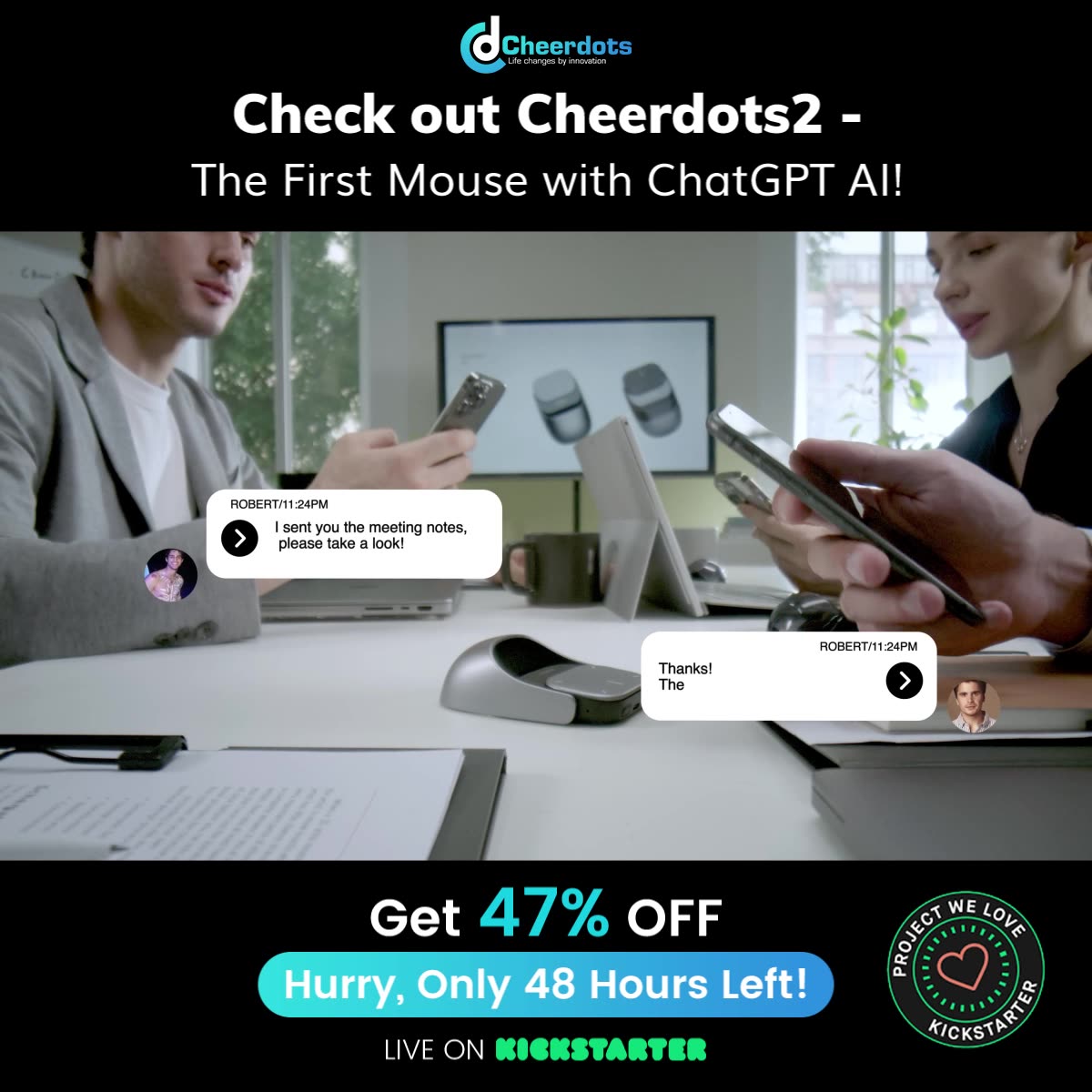 Cheerdots2:Revolutionary ChatGPT-Powered Smart Mouse