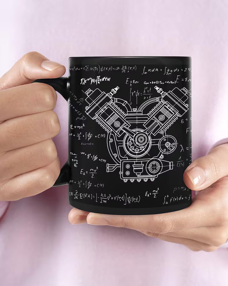 Mechanic Engine Mug, Espresso Cups Coffee Mug, Mechanical Engine Cool Coffee Mugs Desk Decor,