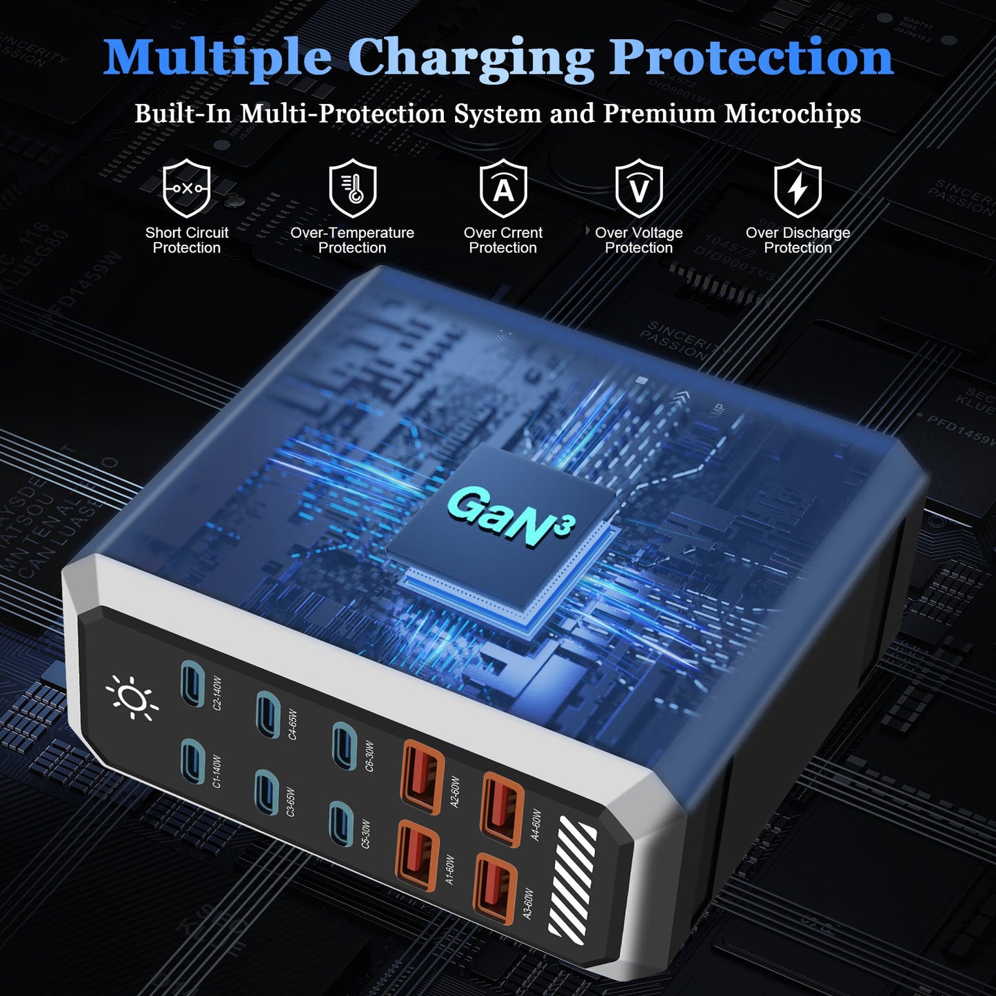 660W GaN  10Ports USB-C Charger Station