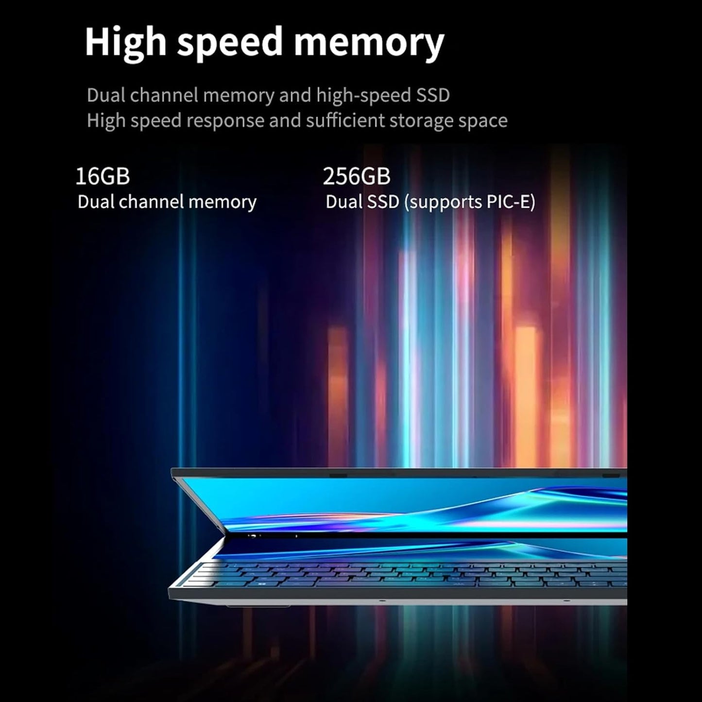 Dual Screen Laptop,16inch IPS + 14inch Touch