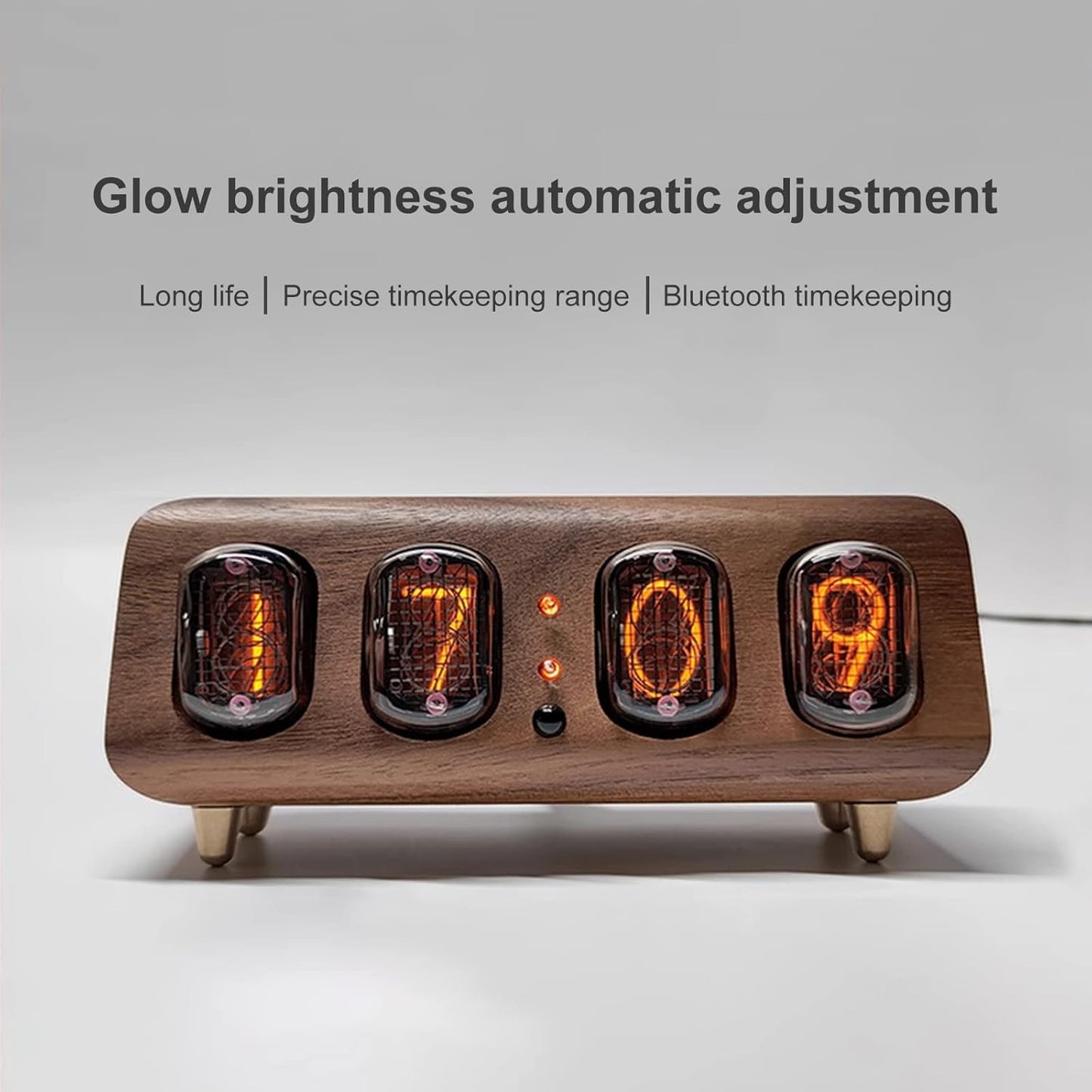 Nixie IN12 Glow Tube Solid Wood Clock