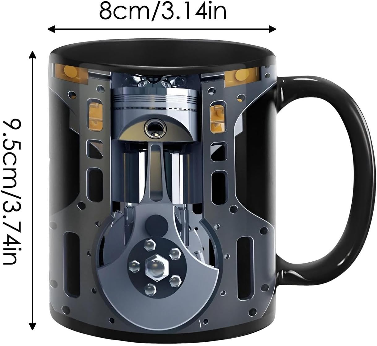 Mechanic Engine Mug, Espresso Cups Coffee Mug, Mechanical Engine Cool Coffee Mugs Desk Decor,