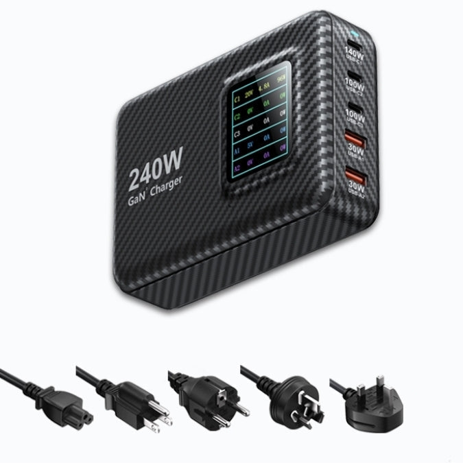 PD240W Powerful 5-in-1 GaN Display Charger