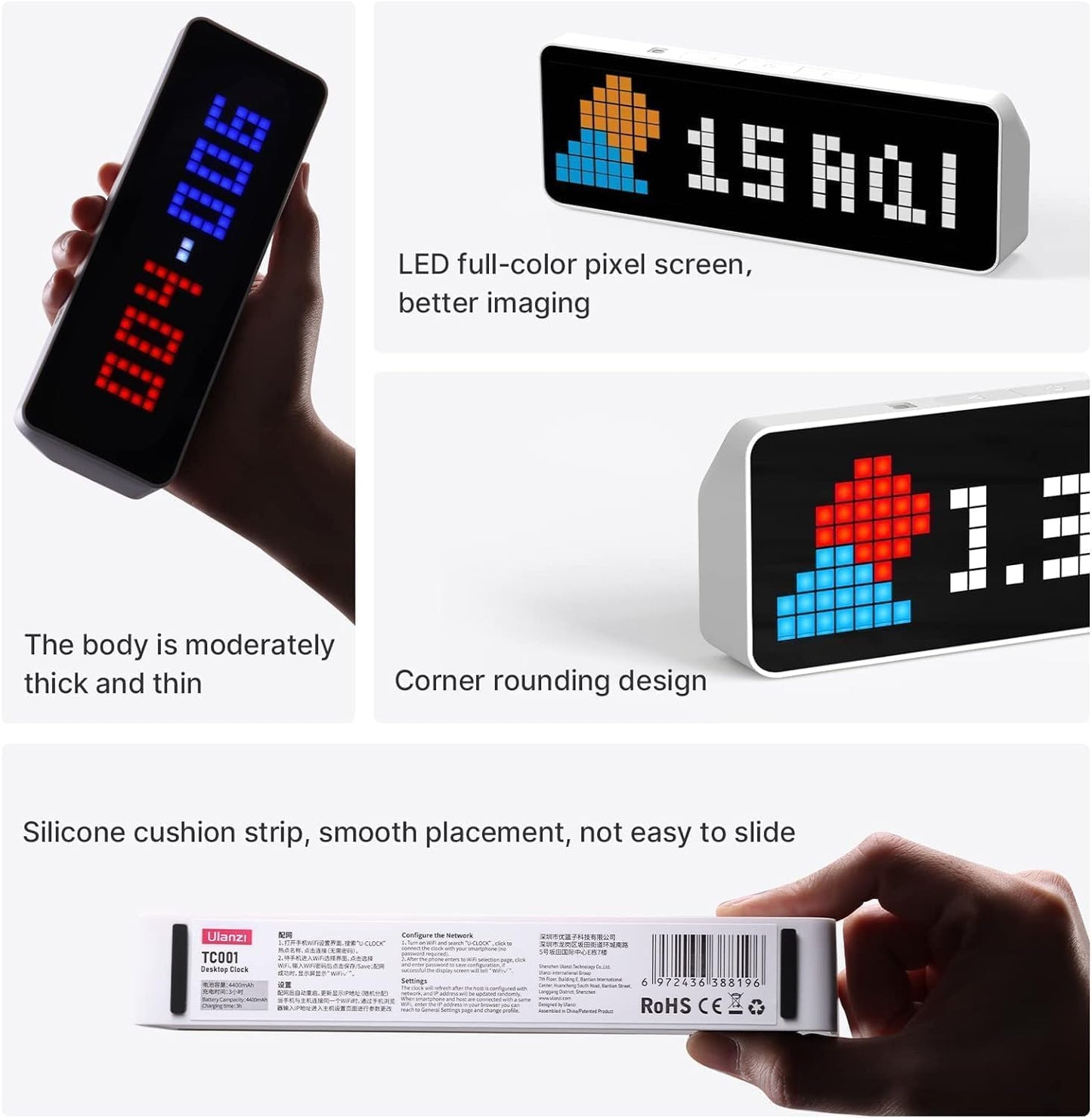 Smart Pixel Gaming Setup Digital Alarm Clock