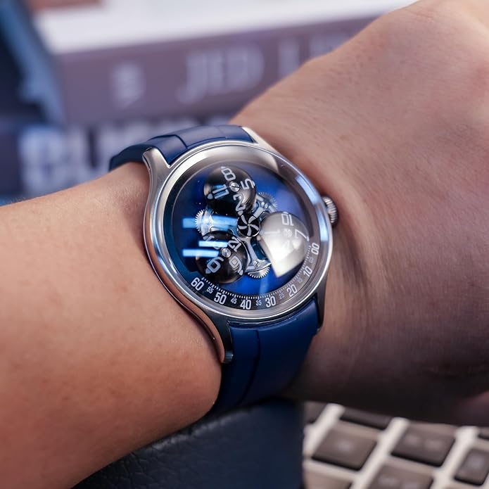 3D Rotating Hour Automatic Mechanical Timepiece