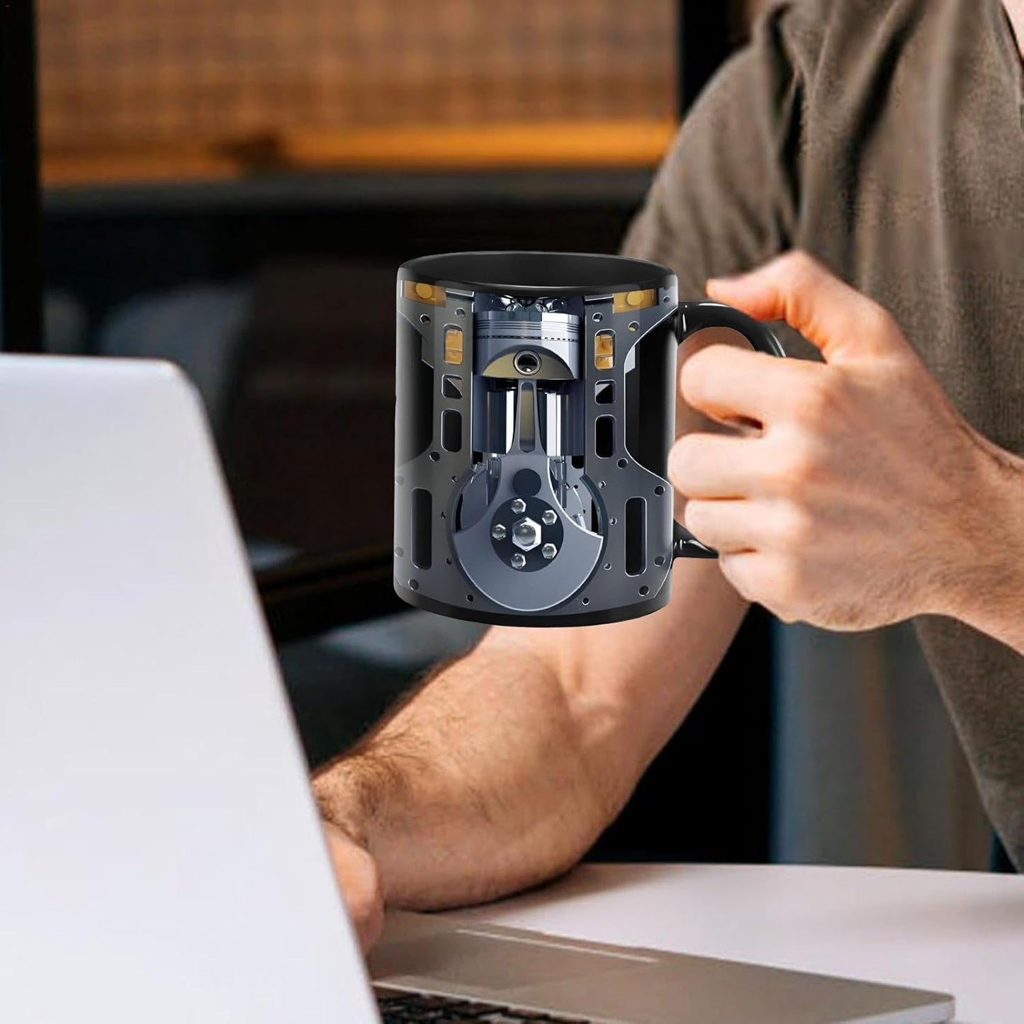 Mechanic Engine Mug, Espresso Cups Coffee Mug, Mechanical Engine Cool Coffee Mugs Desk Decor,
