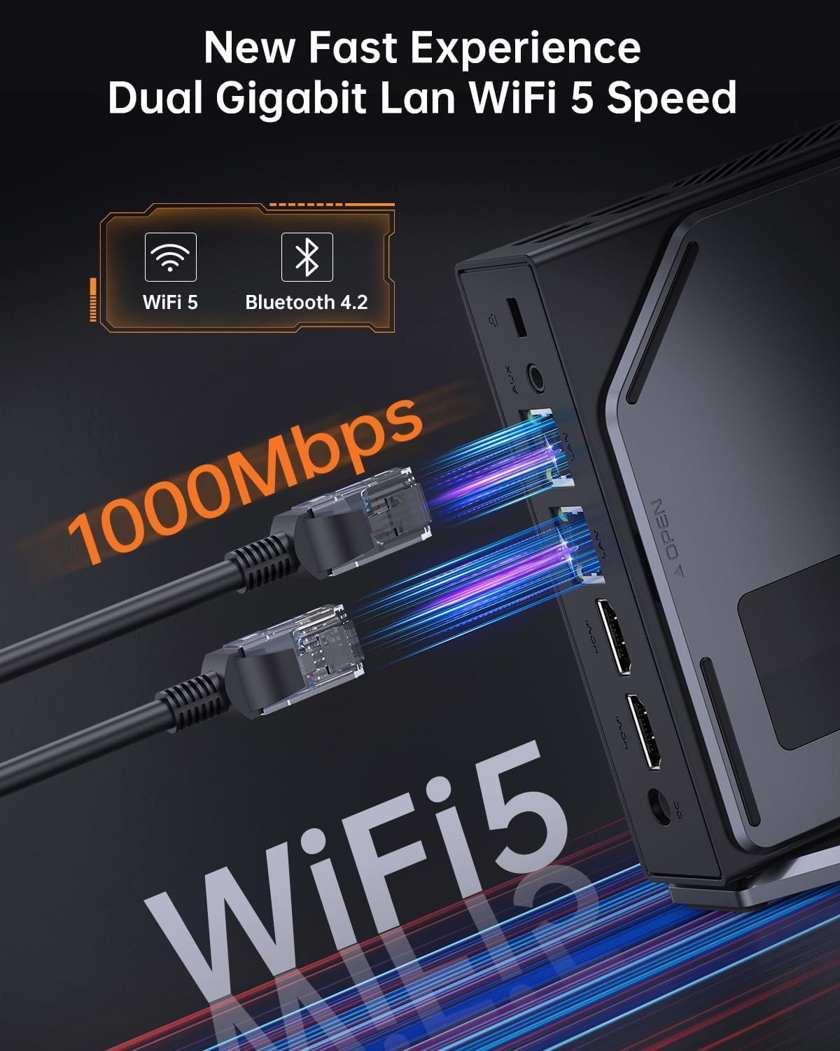 S1 Mini PC with LCD Screen/Dual LAN & HDMI,SSD(12th Gen N100)