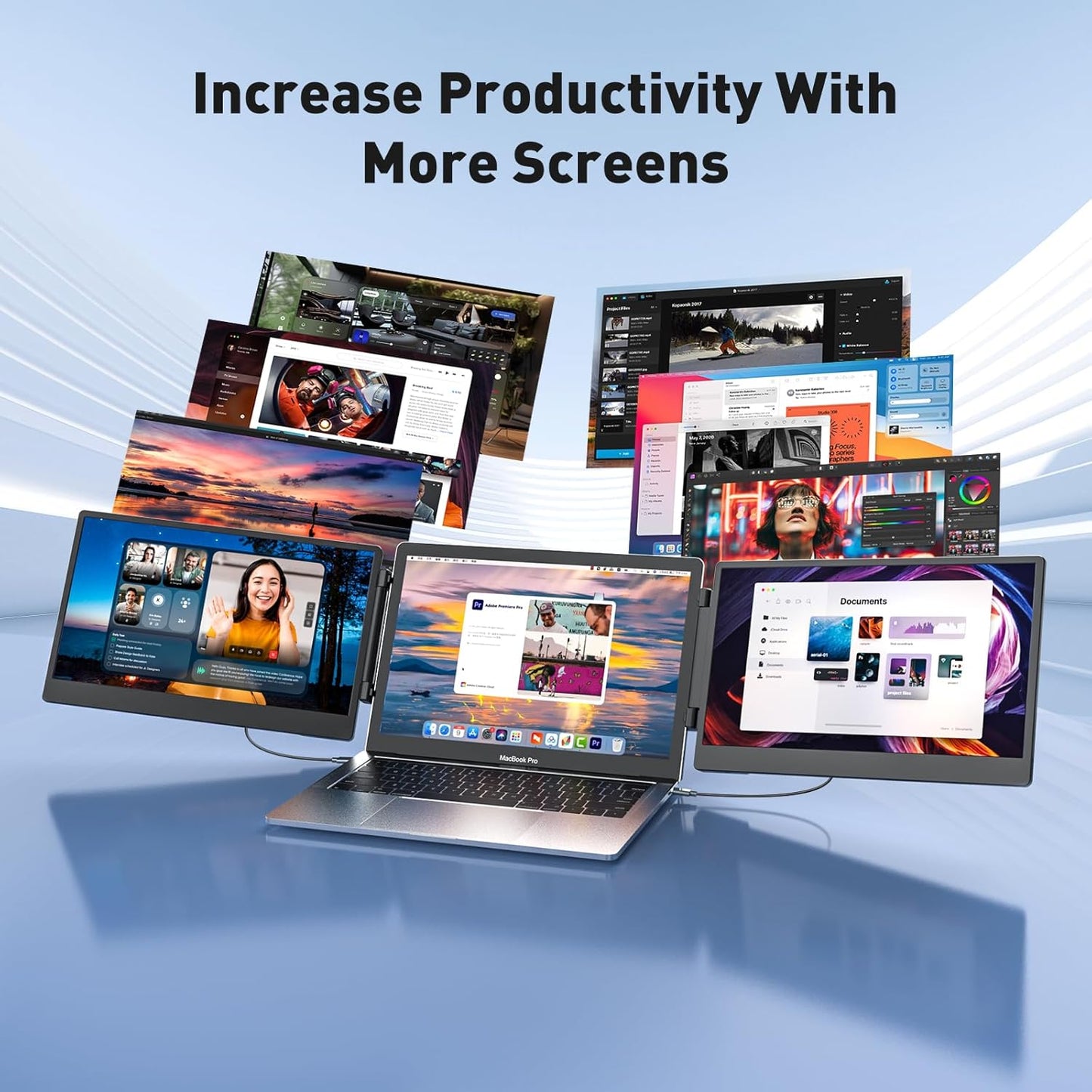 Instantly Add Two IPS FHD Monitors To Any Laptop