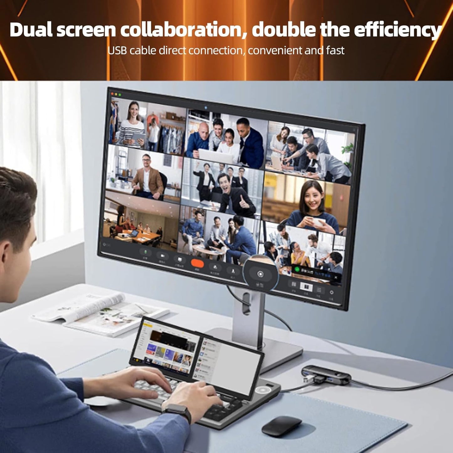 Folding Mechanical Keyboard With Smart Touch Screen