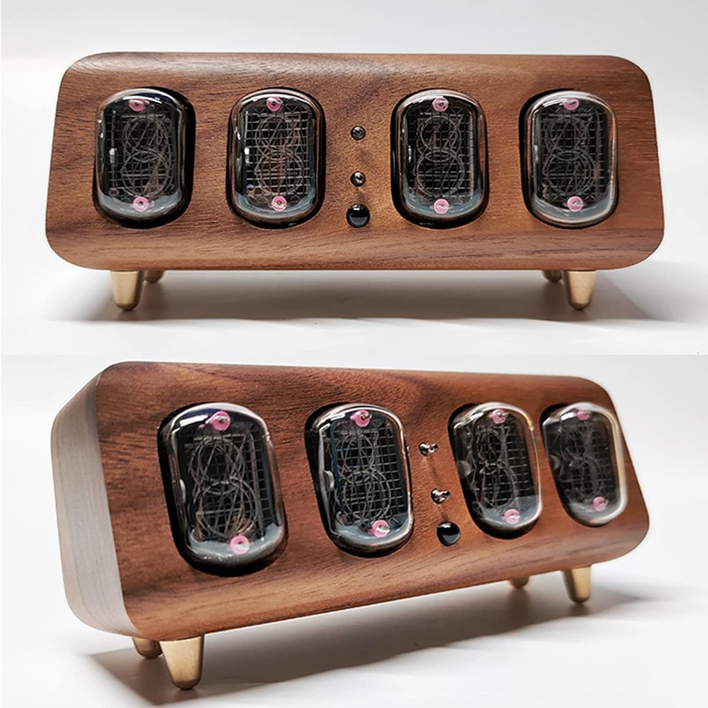 Nixie IN12 Glow Tube Solid Wood Clock