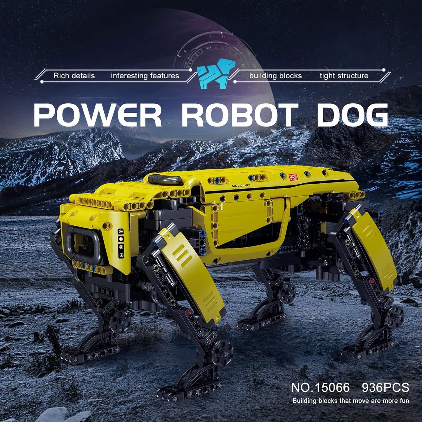 Power Robot Dog Building Blocks Technical Robot Toys