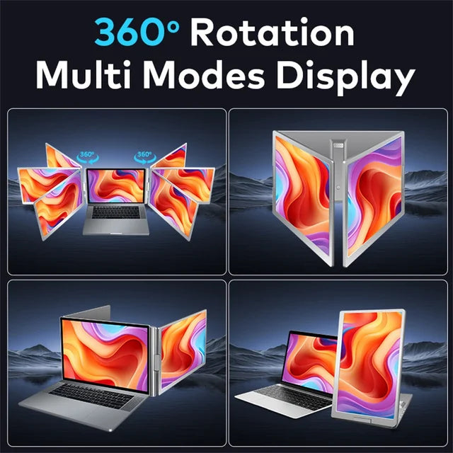 Triple Portable Monitor by One Cable For All Laptops