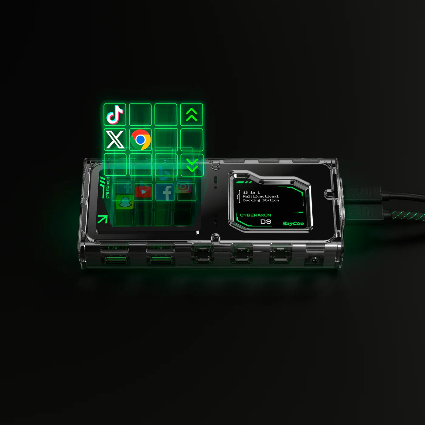 CyberAxon D3: 13-in-1 Multifunctional Stream Control Dock