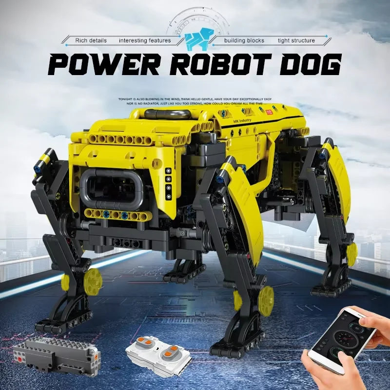 Power Robot Dog Building Blocks Technical Robot Toys
